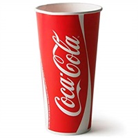 Click for a bigger picture.Coca Cola Paper Cups - 22oz 500ml 1000 per case