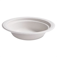 Click for a bigger picture.Bagasse Round Paper Bowl - 12oz 160x160x36mm 500 per case