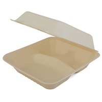 Click for a bigger picture.Bagasse Lunch Box - 160mmx230mmx75mm 250 per case