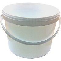 Click for a bigger picture.Bucket/Pail With Lid - White 10 litre 12 per pack