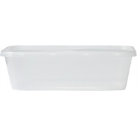 Click for a bigger picture.Microwavable Takeaway Container With Lid - Clear 650ml  250 per case