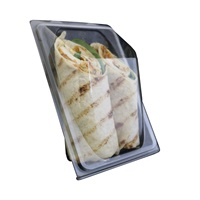 Click for a bigger picture.Tortilla Wrap - Hinged Plactic Container 600 per case