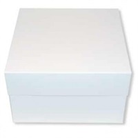 Click for a bigger picture.Cake Box With Lid - White 12X12X6 inch 50 per box