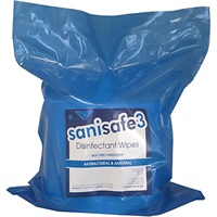 Click for a bigger picture.Sanisafe 3 Quat Free Wipes- 1000 Per Refill
