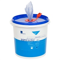 Click for a bigger picture.Sanisafe/Optima Bactericidal Surface Wipes 1000 per tub