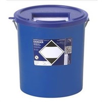 Click for a bigger picture.Pharma Bin With Blue Lid - 22 litre
