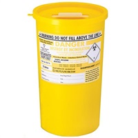 Click for a bigger picture.Sharps Bin With Yellow Lid - 5 litre