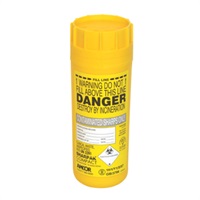Click for a bigger picture.Sharps Bin - Yellow  0.5 litre