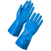 Click for a bigger picture.Nitrile Gloves - Blue Medium