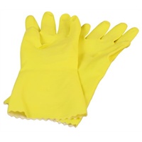 Click for a bigger picture.Household Gloves - Yellow  Small **** NOW COMES IN PACK OF 12 *****