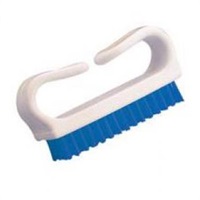Click for a bigger picture.Grippy Plastic Nail Brush - Blue 102mm