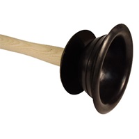 Click for a bigger picture.Sink Plunger With Wooden Handle - 16 inch