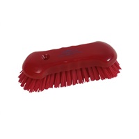 Click for a bigger picture.Curved Stiff Scrub Brush - Red 198mm