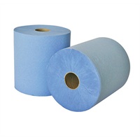Click for a bigger picture.Leonardo Towel Roll - Blue 1ply 200m 6 per case