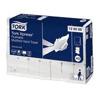 Click for a bigger picture.Tork Flushable Multifold Hand Towel - White 4200 Per Case  200 Per Pack x 21