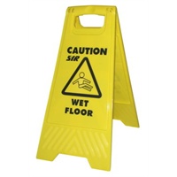 Click for a bigger picture.Caution Wet Floor/Cleaning In Progress Sign