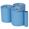 Click here for more details of the Bay West Hand Towel Roll - Blue 100m 357 sheets per roll  12 per case