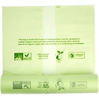 Click for a bigger picture.Compostable Food Waste Liners - Light Green 7 litre  390x400mm  40 rolls of 52