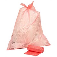 Click for a bigger picture.Laundry Soluble Strip Bag - Red 30 litre 25x26" 200 per case