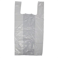 Click for a bigger picture.Hi-Tensile Vest Carrier Bags - White 10x15x18 inch 2000 per case