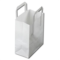 Click for a bigger picture.T-Away Bags - White  Medium 8.5x13x10" 250 Per Case