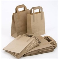 Click for a bigger picture.T-Away Bags - Brown Small 7 x 10 x 8.5" 250 Per Case