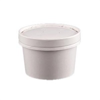 Click for a bigger picture.Food Container and Lid - White 8oz 250 per case