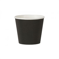 Click for a bigger picture.Ripple Pots - Black 16oz 500 per case