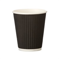 Click for a bigger picture.Ripple Pots - Black  19oz 500 per case