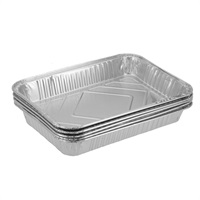 Click for a bigger picture.Foil Food Containers - 8x4 inch 500 per case