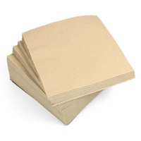 Click for a bigger picture.Cocktail Napkins - Kraft Unbleached - 24cm 2ply 4000 per case