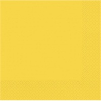 Click for a bigger picture.Napkins - Yellow 33cm 2ply