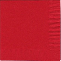 Click for a bigger picture.Napkins - Red 33cm 2ply
