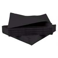 Click for a bigger picture.Airlaid Napkins - Black 40cm 500 per case