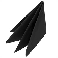 Click for a bigger picture.Napkins - Black 40cm 3ply