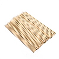 Click for a bigger picture.Bamboo Thick Skewers - 4.0x250mm 9 inch 1000 per case