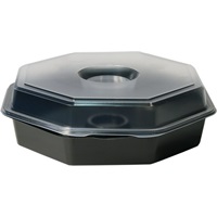 Click for a bigger picture.Octaview Box and lid with dressing Glass - Small 160x160mm