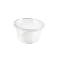 Click for a bigger picture.Delipot Topper Pack With Hinged Inserts - Round 165ml 0110x35mm  400 per case