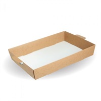 Click for a bigger picture.Kraft Platter Insert - Medium 380 X 283 X 75mm 25 Per Case