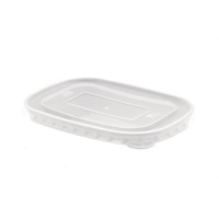 Click for a bigger picture.Rectangular PP Lid - Fits 500ml - 1000ml