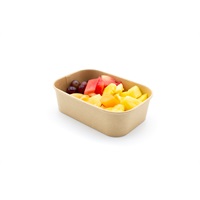 Click for a bigger picture.Kraft Rectangular Bowl - 650ml