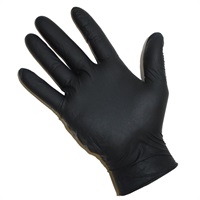 Click for a bigger picture.Nitrile Powder Free Gloves - Black Medium
