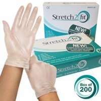 Click for a bigger picture.Stretch 2 Fit Gloves - Clear Medium 200 Per Box