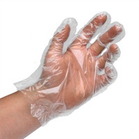 Click for a bigger picture.Polythene Gloves - Medium 100 Per Box