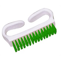 Click for a bigger picture.Grippy Plastic Nail Brush - Green 102mm
