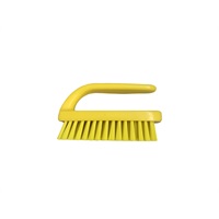 Click for a bigger picture.Grippy Plastic Nail Brush - Yellow 102mm