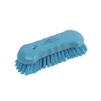 Click for a bigger picture.Curved Stiff Scrub Brush - Blue 198mm