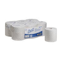 Click for a bigger picture.Scott Essential Hand Towel Roll - White 350m 6 Per Case