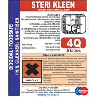 Click for a bigger picture.Steri-kleen Bio Labels - 5 litre