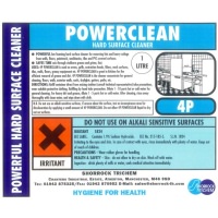 Click for a bigger picture.Powerclean Label - 1 litre